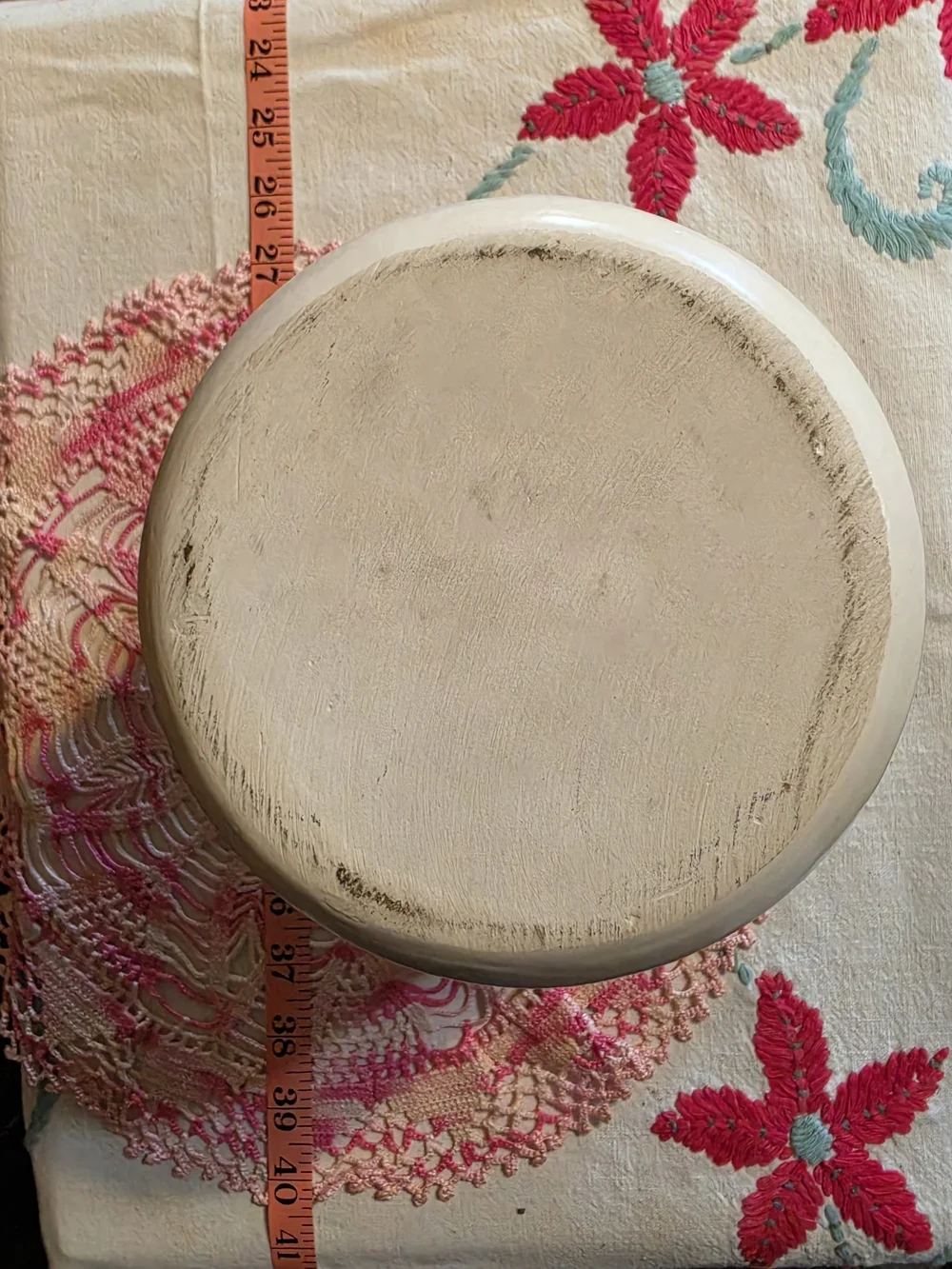 Ceramic Crock with Blue Floral Design